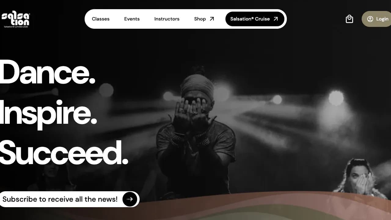 Salsation Fitness Super App project website or application screenshot