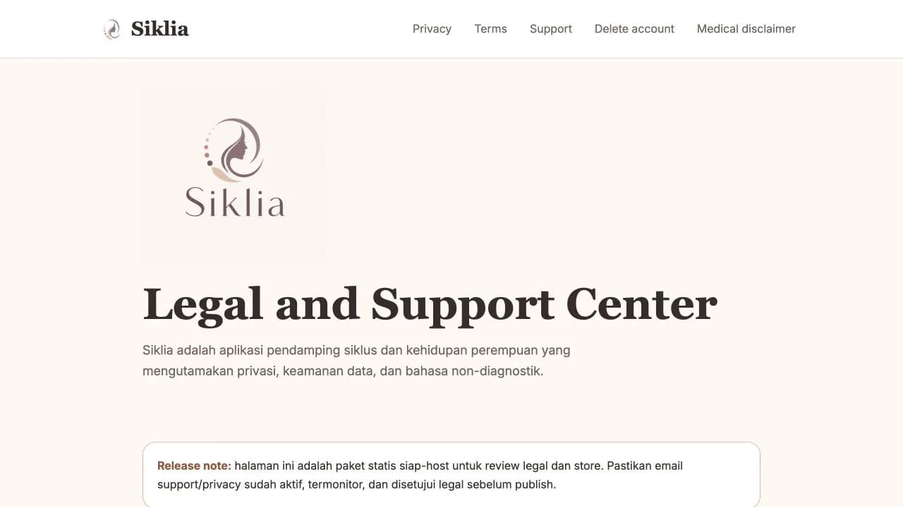 Siklia project website or application screenshot